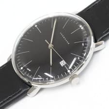 Junghans Max Bill Quartz Watch Men SS Black Dial Minimalist Analog 041/4465.04