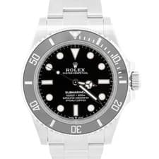 2025 PAPERS Rolex Submariner No-Date BLACK Steel 41mm Ceramic 124060 LN BOX