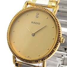 RADO 204.3608.2 Watch Quartz Ladies Gold Dial Vintage Authentic Timepiece