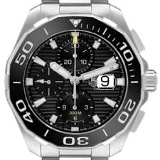 Tag Heuer Aquaracer Chronograph Steel Black Dial Mens Watch CAY211A