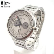 TeNo DaToS Watch 40mm Sapphire Calendar 17cm Stainless Steel Working japan