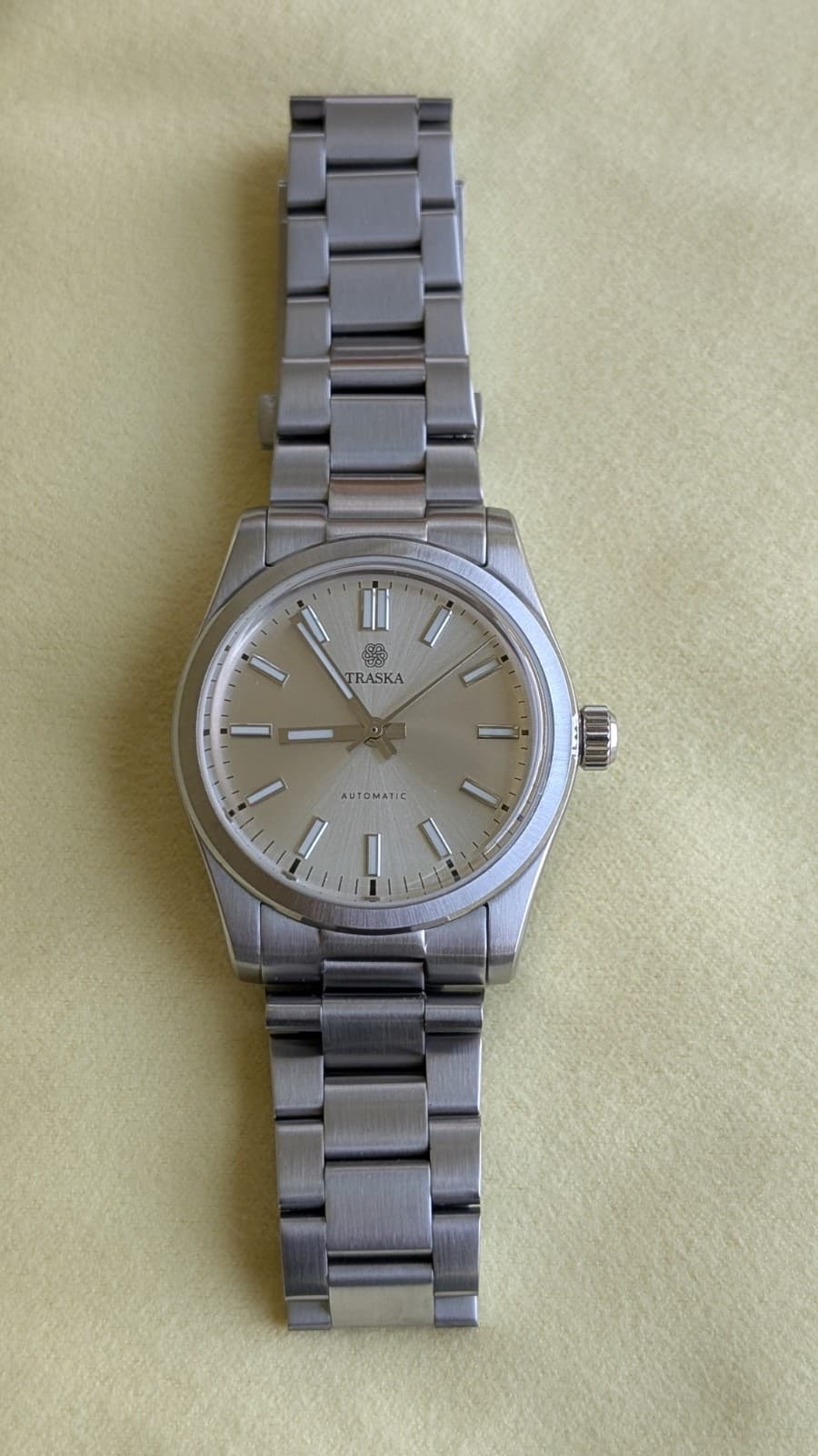 Traska Commuter Sterling Silver 36mm Unisex Watch-2023 version. NO DATE