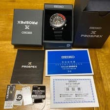 SEIKO Prospex STBR009 V147-0CC0 Black Dial Solar Men's Watch Used Working #05