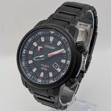 CITIZEN Watch PROMASTER Eco-Drive Solar All Black SS Quartz Working GMT Function