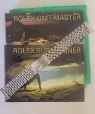 Rolex 100% Orig.Circa 1969 vintage 20mm steel oval links for GMT 1675,Submariner