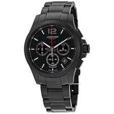 Longines Conquest V.H.P. Perpetual Chronograph Black Carbon Dial Men's Watch