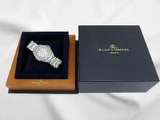 Baume & Mercier Ref.MV045042 SS White Dial Watch Quartz Men's Case Diameter 36mm