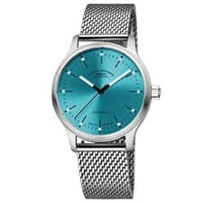 Muhle Glashutte Panova Turquoise Blue M1-40-79-MB Auto Stainless Steel Band NEW