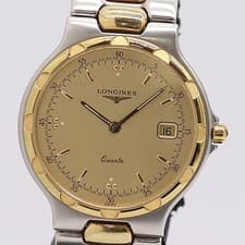 LONGINES L1.614.3 28342536 QZ Men's Quartz Working Vintage Watch Authentic Rare