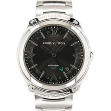 LOUIS VUITTON WATCH FIFTY-FIVE GMT Q6D301 QUARTZ DATE GREY STAINLESS STEEL MEN'S
