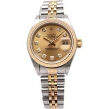 Rolex Datejust Steel 18K Gold Diamond Champagne Dial Automatic Ladys Watch 79173
