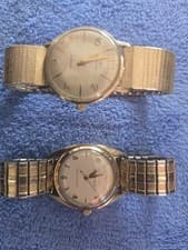 2 Beautiful vintage Mint Watches Men's  Hamilton & Bulova Working Condition