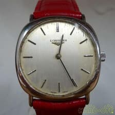 Longines Manual Winding Watch Red/777990 Belt Changed Used