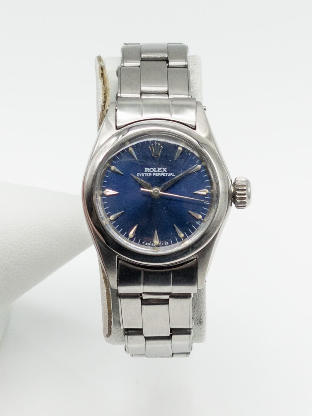 Estate $7000 ROLEX OYSTER PERPETUAL BLUE Ladies Watch SERVICED WARRANTY