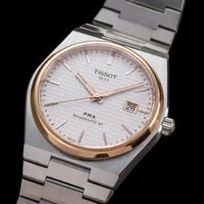 tissot prx powermatic 80 white dial rose gold bezel