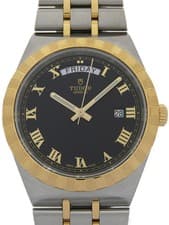 TUDOR WATCH ROYAL 28603 AUTOMATIC DAY-DATE STAINLESS STEEL/YELLOW GOLD MEN'S F/S