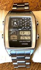 Vintage *MINT* CITIZEN Ana-Digi-Temp Chrono-Alarm Mdl. 8988/Japan