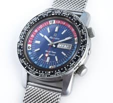 Vintage World Timer Automatic Ricoh Japan 1970s Working, 43 mm Diameter