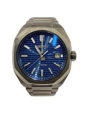 Seiko Solar Titanium Watch Blue Analog Used