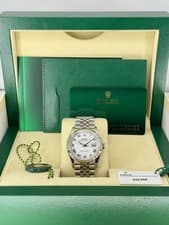 Rolex Datejust 36 White Roman Dial on Jubilee 126234 Complete 2023