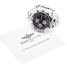 BREITLING CHRONOMAT A13051 41mm SS Navy Dial Automatic Chronograph Date #C493