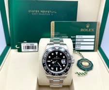 2010 Rolex GMT Master II 116710LN Black Ceramic Stainless Steel Box Paper