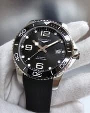 with tags Longines Hydroconquest Automatic 39MM Black Dial Mens Watch L3 G1N