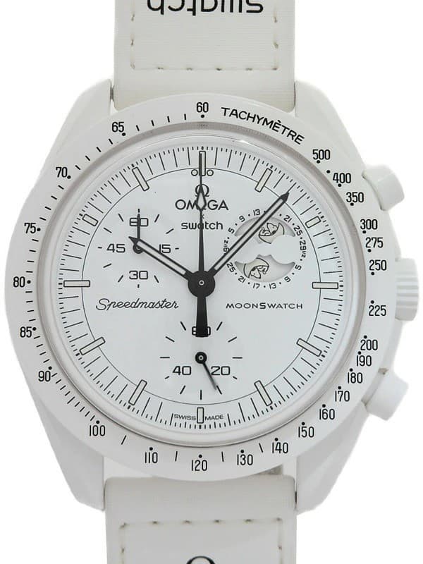 OMEGA x Swatch Snoopy Moonphase SO33W700 White 41mm Quartz