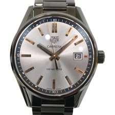 TAG Heuer Carrera WAR1113.BA0602 Quartz Gray Dial Date Display 100m Water Resis