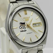 Seiko 5 Ref.7S26-8760 MANNY LOPEZ ABAP-PRESIDENT Olympic Dial Rare Men's Watch