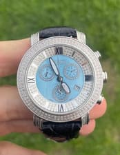 Joe Rodeo JoJO Classic Diamond Watch 1.75ct 963398 Blue Dial 50mm