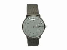 JUNGHANS Max Bill Quartz Dress Watch 32.6mm Womens White Dial Mesh