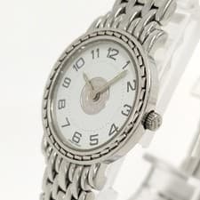 HERMES Wristwatch Sellier Quartz White Dial SE4.210 Women's Date SS Analog