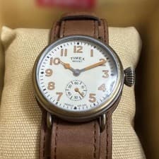 TIMEX Midget 100th Anniversary Japan Limited Cream Dial Brass Case Watch