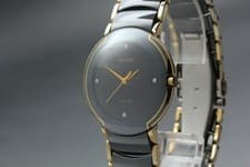 RADO jubilie 129.0300.3 4P Diamond Black Dial Quartz Men's Watch [Near MINT]