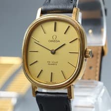 Vintage 1977 Omega DeVille Cal.1330 Quartz Oval 29mm Men Unisex Watch New Batt