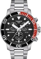 New TISSOT Seastar 1000 T120.417.11.051.01 Two Tone Black Dial Chrono Mens Watch
