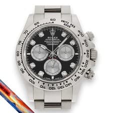 Rolex Cosmograph Daytona 8P Diamond 126509G Black Steel Men's Watch