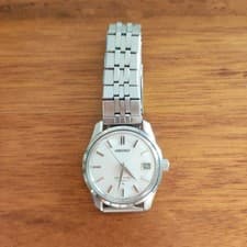 Seiko Wristwatch Silver Stainless Steel Date Used From Japan