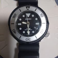 Seiko Prospex V147-0BG0 Solar Diver Black Dial Men's Watch Japan Working Used
