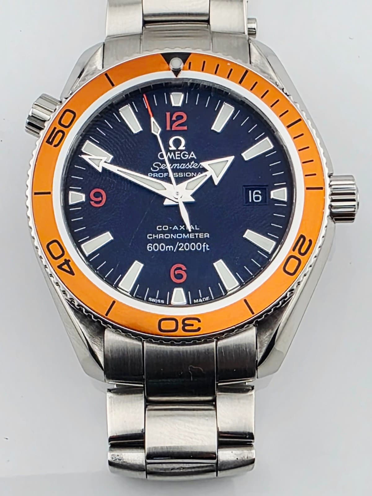 Sharp Omega Seamaster Planet Ocean 42 mm Black Dial Orange 600M 2209.50.00