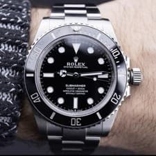 2020 Rolex Submariner 41mm No-Date Black Dial Ceramic Stainless Steel 124060 LN