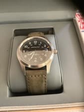 Hamilton Khaki Field 38 mm Black Dial Titanium Automatic Men's Watch Gently Warn