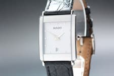 [Near MINT] RADO Diastar 160.0486.3 24mm Silver Dial Date Unisex Quartz Watch