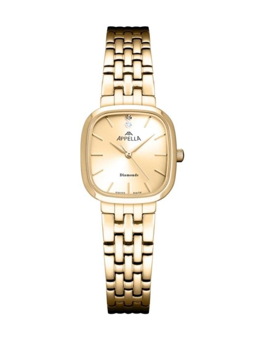 APPELLA Women Quartz Casual Watch Classic Dress Gold color Dial Waterproof Swiss