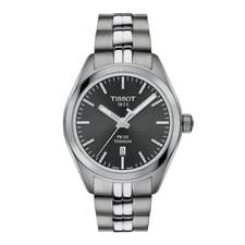 Tissot PR 100 Gray Dial Titanium Ladies Quartz Watch T1012104406100