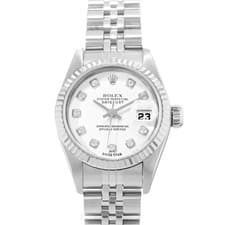 Rolex Datejust 26 79174 White Diamond Steel 18k White Gold Ladies Watch 2004