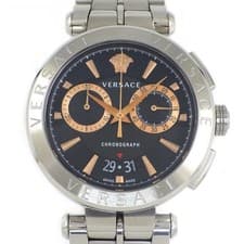 VERSACE VE1D01019 Date Chronograph Small Second Black Dial Steel Quartz