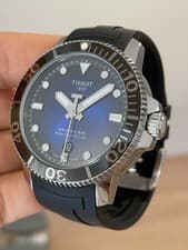 Tissot Seastar Powermatic 80 Automatic Men's Watch 42mm Navy Blue Used