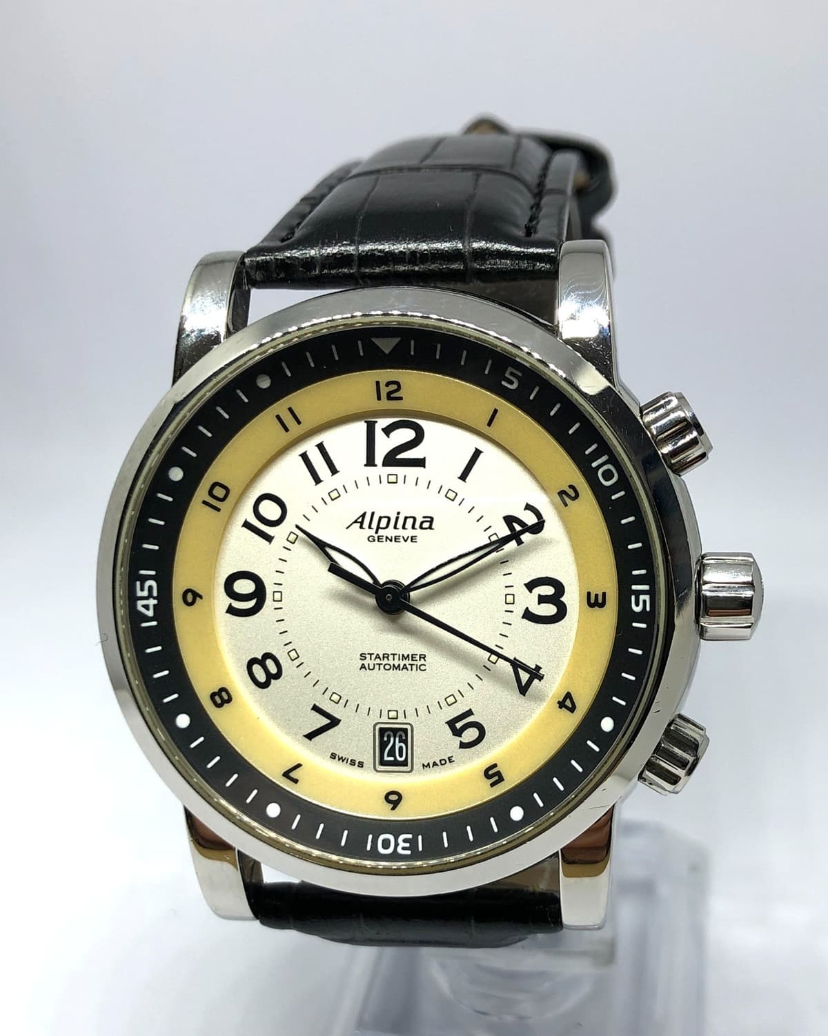 Rare ALPINA Startimer Automatic Watch. 41mm Case. Date. Ref: AL525x4R26. Men`s.